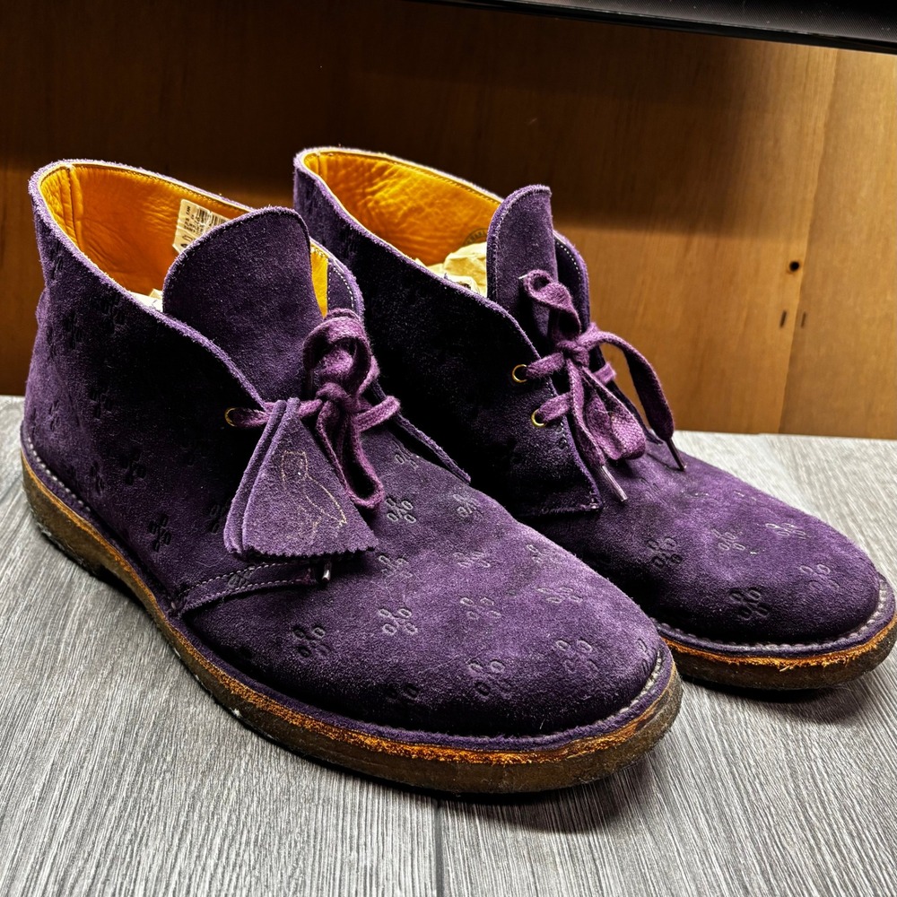 Clarks Originals OVO Purple Suede Desert Boots Made in England Mens 10 26130900